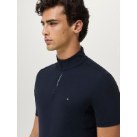 Rialto trainingspolo Tommy Hilfiger Equestrian 1/4 zip korte mouwen heren Woestijnlucht Blauw