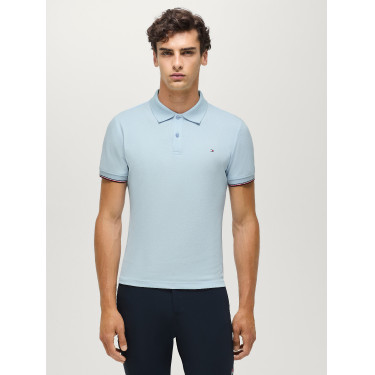 Polo met korte mouwen Davis Tommy Hilfiger Equestrian heren Zacht blauw