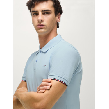 Polo met korte mouwen Davis Tommy Hilfiger Equestrian heren Zacht blauw