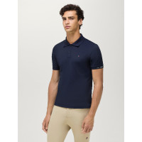 Technische polo Fresco Tommy Hilfiger Equestrian korte mouwen heren Woestijnlucht Blauw