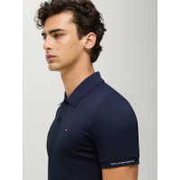 Technische polo Fresco Tommy Hilfiger Equestrian korte mouwen heren Woestijnlucht Blauw