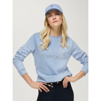 Trui met ronde hals Belair met strass Tommy Hilfiger Equestrian dames Woestijnlucht Blauw Trui met ronde hals Belair met strass Tommy Hilfiger Equestrian dames Woestijnlucht Blauw