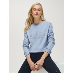 Trui met ronde hals Belair met strass Tommy Hilfiger Equestrian dames Zacht blauw