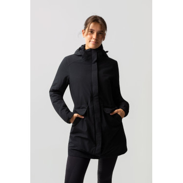 3-in-1 donsjas parka Horze Isabella dames Zwart