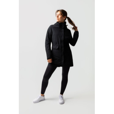 3-in-1 donsjas parka Horze Isabella dames Zwart