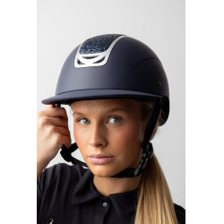 Paardrijcap met kristallen versiering Horze Arix II Rookgrijs