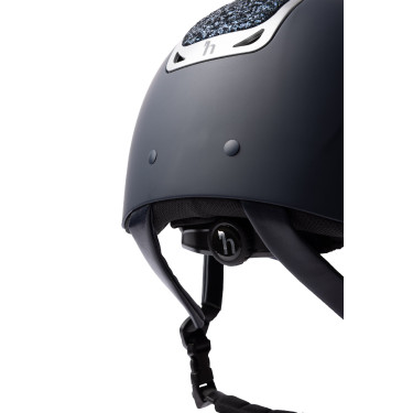 Paardrijcap met kristallen versiering Horze Arix II Rookgrijs