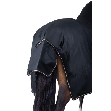 Buitendeken met halsstuk Glasgow 100 g pony Horze Bosbes Grijs