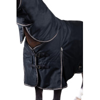 Buitendeken met halsdeken Glasgow 300 g pony Horze Donkerblauw