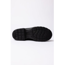 Jodhpurlaarzen Horze Cornwall van leer met wollen voering Zwart