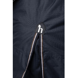 Buitendeken Glasgow met halscombi Horze 100 g Bosbes Grijs