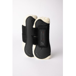 Horze Armour Airflow peesbeschermers met imitatiebont Zwart