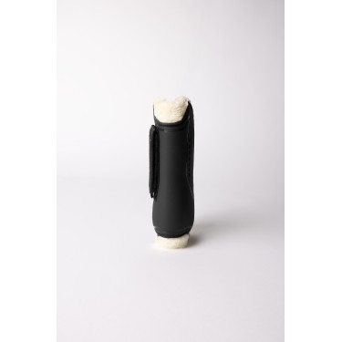 Horze Armour Airflow peesbeschermers met imitatiebont Zwart