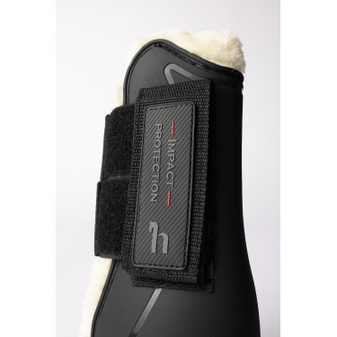 Horze Armour Airflow peesbeschermers met imitatiebont Zwart