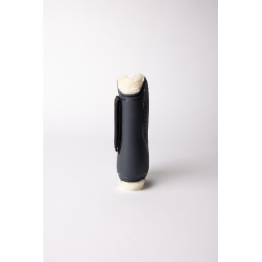 Horze Armour Airflow peesbeschermers met imitatiebont Marine Marineblauw