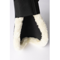 Horze Armour Airflow peesbeschermers met imitatiebont Marine Marineblauw