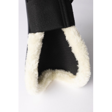 Horze Armour Airflow peesbeschermers met imitatiebont Marine Marineblauw