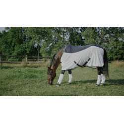 Equithème Flycool deken Marine / wit Blauw