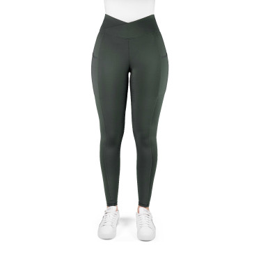 Equithème Fanny dameslegging Kaki Groen