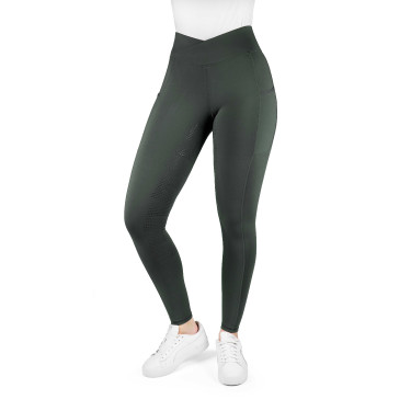Equithème Fanny dameslegging Kaki Groen