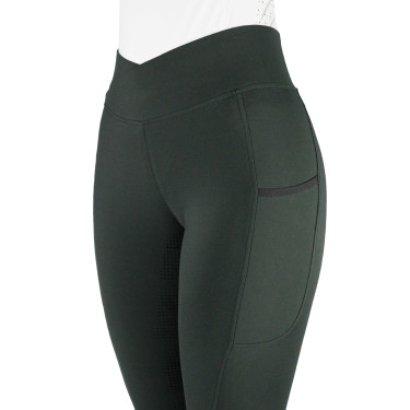 Equithème Fanny dameslegging Kaki Groen