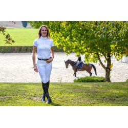Wedstrijdpolo Equithème Suzanne dames Wit