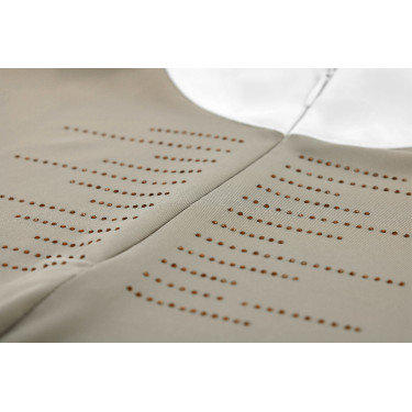 Wedstrijdpolo Equithème Suzanne dames Taupe Bruin