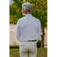 Wedstrijdrijshirt met lange mouwen Equithème Adrien heren Wit