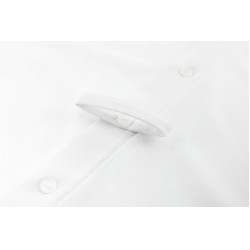 Wedstrijdpolo met lange mouwen Equithème Milan voor heren Wit