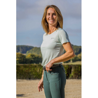 T-shirt Ik hou van je Equithème Bonnie dames Groen / mint