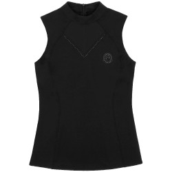 Mouwloos T-shirt Je t'aime Equithème Carla dames Zwart