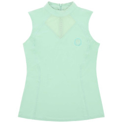 Mouwloos T-shirt Je t'aime Equithème Carla dames Groen / mint