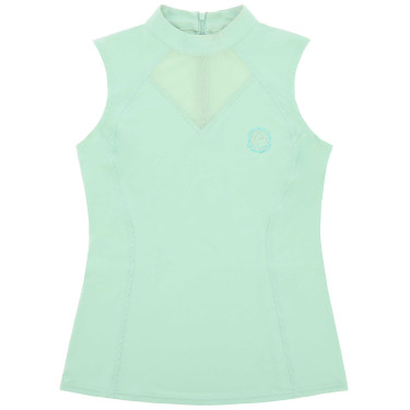 Mouwloos T-shirt Je t'aime Equithème Carla dames Groen / mint