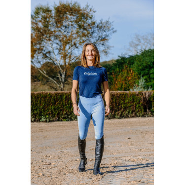 Seamless T-shirt met korte mouwen Equithème Elena dames Marine Marineblauw