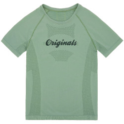 Seamless T-shirt met korte mouwen Equithème Elena dames Kaki Groen Seamless T-shirt met korte mouwen Equithème Elena dames Kaki Groen