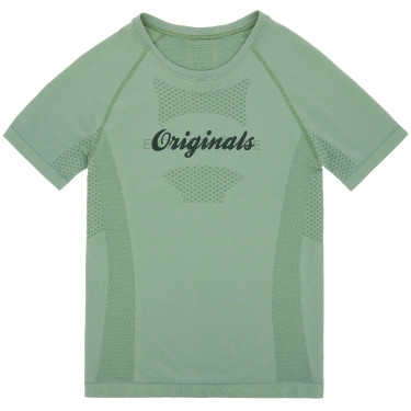 Seamless T-shirt met korte mouwen Equithème Elena dames Kaki Groen Seamless T-shirt met korte mouwen Equithème Elena dames Kaki Groen