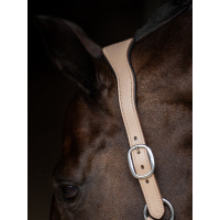 Equestrian Stockholm anatomisch glinsterend lederen halster Full kastanjebruin
