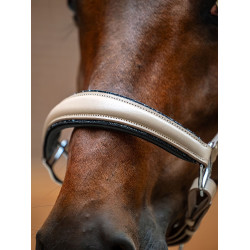 Equestrian Stockholm anatomisch glinsterend lederen halster Zandkleurig Beige