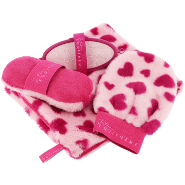 Handschoen Je t’aime Equithème 2-zijdig Roze / fuchsia