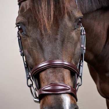 Hoofdstel Dubbele Neusriem New English Collection by Dy'on Bruin Hoofdstel Dubbele Neusriem New English Collection by Dy'on Bruin