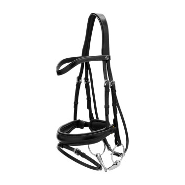 Bridon Combiné Met Brede Neusriem Working By Dy'on Zwart