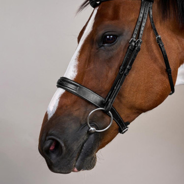 Bridon Muserolle Large Hunter US Collectie van Dy'on Zwart