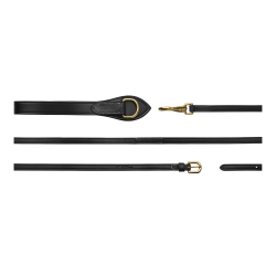 Duitse teugels Full Leather 1/2 D Collection by Dy'on Zwart Duitse teugels Full Leather 1/2 D Collection by Dy'on Zwart