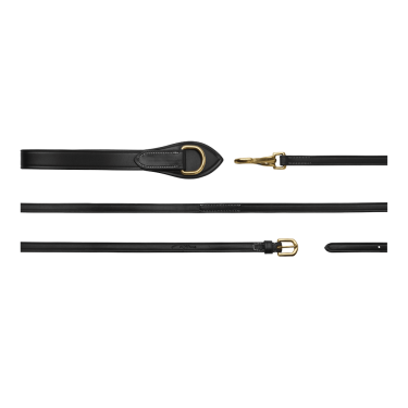 Duitse teugels Full Leather 1/2 D Collection by Dy'on Zwart Duitse teugels Full Leather 1/2 D Collection by Dy'on Zwart