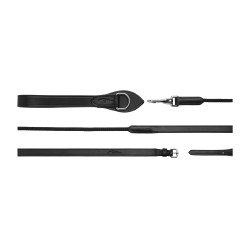 Duitse teugels Leder/Nylon 5/8 New English Collection by Dy'on Zwart