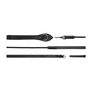 Duitse teugels Leder/Nylon 5/8 New English Collection by Dy'on Zwart