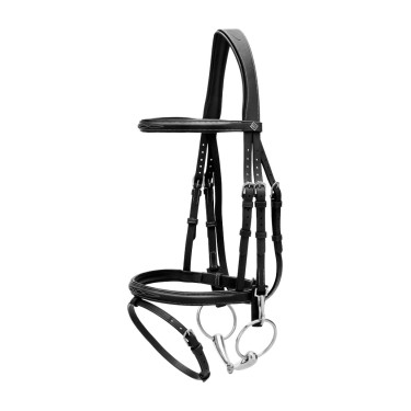 Combinatie Neusriem met Bakstukken en Musketons Working by Dy'on Zwart