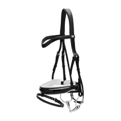 Bridon Working by Dy'on Combiné Neusriem Breed Vernis Witte Voering Bridon Working by Dy'on Combiné Neusriem Breed Vernis Witte Voering