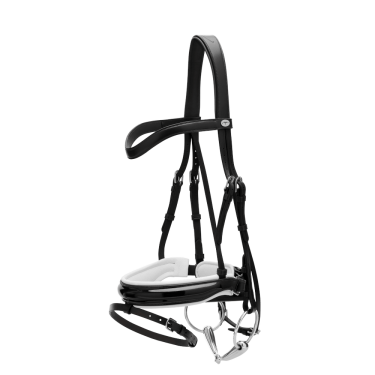 Bridon Working by Dy'on Combiné Neusriem Breed Vernis Witte Voering