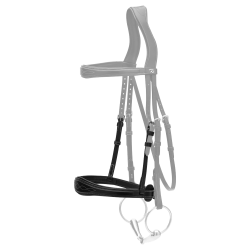 Anatomische Neusriem zonder Kinriem Collectie US Jumping Dy'on Zwart